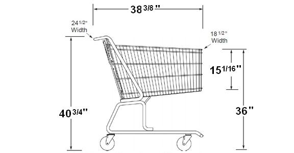 Regular Size Metal Shopping Cart