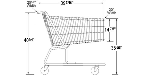 Large Size Metal Shopping Cart
